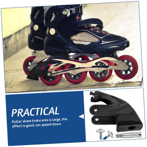 Roller Skate Brake Stopper Replacement Pad With Screws For Universal Inline Skates Easy Install For Smooth Stable Stops