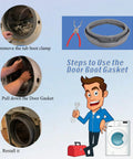 Premium Knockout Heavy Duty Door Gasket Replacement For Lg And Kenmore Front Load Washers No Sweat Install steps to use the door boot gasket