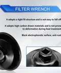 Volvo 86mm 16 Flutes Oil Filter Wrench Set with tight fit structure, high-carbon materials, and black electrophoretic surface.
