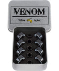 Titanium Coated Skateboard Bearings With Ceramic Balls For High Speed Longboards And Inline Skates, open in metal box