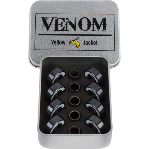 Titanium Coated Skateboard Bearings With Ceramic Balls For High Speed Longboards And Inline Skates, open in metal box