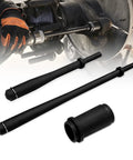 Beefed Up Truck Anchor Pin Bushing Driver Kit Three Piece Set Heavy Duty Long Eleven Point Five Inch And Short Seven Inch Drivers Fits 1 3 8 Inch Anchor Bushings OE 29090 29450 Compatible Professional Suspension Repair Tool with tools on display