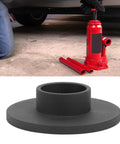 Heavy Duty Bottle Jack Pad Lift Pad 6 Ton 4 Inch Base Spreads Load With Expanded Contact Area on concrete in garage