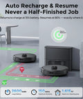 Self Emptying Robot Vacuum and Mop With 6000Pa Suction No Tangling LiDAR Multi Floor Mapping 90 Day Hands Free Cleaning App