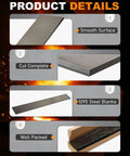 1095 High Carbon Steel Knife Making Flat Bar 12 By 1.5 By 0.12 Inch Annealed Pack Of 5 showing smooth surface and packaging