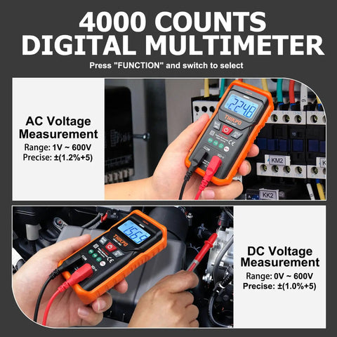 DIY Ready Digital Multimeter With 4000 Counts, NCV, Auto Ranging And Manual Mode, True RMS Readings on AC DC circuits