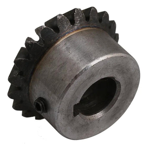 Two Piece Modulus 2 Bevel Gear Set With 20 Teeth 14mm Bore 90 Degree Tapered Bevel Made From 45 Steel Beefy Heavy Duty Gear