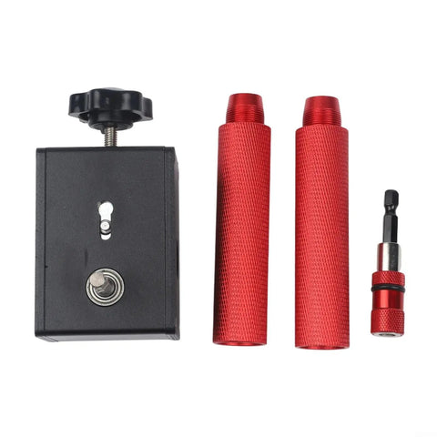 Electric Cable Threading Tool For Wall Wiring, Works With Any Drill, Smooth Drill Attachment That Pulls Wire Quick, Aluminum Alloy Red Black Design, Works With 3mm To 6mm Wire Installation, Easy Install And Time Saver, red and black parts