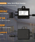 Image of Solar Grid Tie Micro Inverter 800W SMI800W with specifications and house background