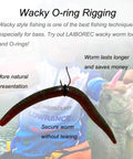 Bass Fishing Wacky Rig O Ring Kit, 200 Silicone Rings For Wacky Rig And Neko Rig, Fits 4 To 5 Inch Senko Finesse Soft Plastic Worms