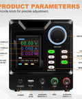 Solid Workhorse Programmable DC Power Supply Tough Voltage Regulator Plug And Play Benchtop Gear For Repair Shops Industrial Training Smooth Adjustable Output showing control panel with displays and knobs.