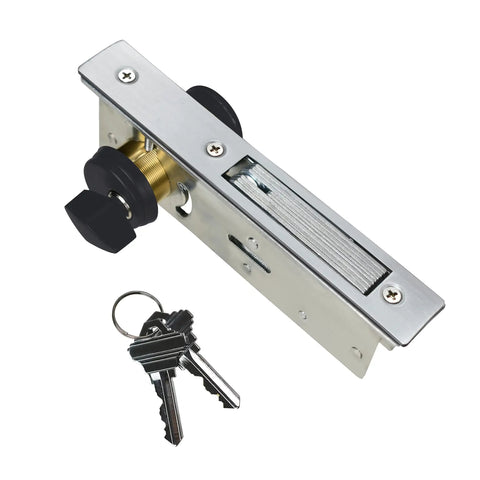 Mortise Door Lock With Thumbturn For Aluminum Storefront Doors 1-1/8 Backset Easy Install No Drilling Direct Replacement