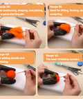 Needle Felting Kit With 127 Pcs Needles In Four Gauges 42 40 38 36, Pro Grade Wooden Handle Tools, user demonstrating usage on foam pad