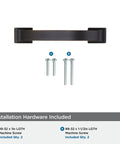 Oil Rubbed Bronze Cabinet Pull 3 Inch Center To Center 4 3/8 Inch Overall Length Transitional Candler Drawer Pull with screws