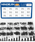 Open case displaying 450 Pcs M2 M2.5 M3 laptop screw kit with different sizes for repair, organized in labeled compartments.
