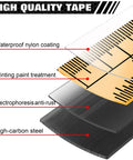 Industrial Magnetic Tape Measure With Fractions 1/8 And Metric, Auto Lock layers including steel and nylon coating
