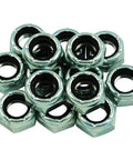 Roller Skate Axle Nuts 16 Pack 8mm Aluminum With Nylon Locking Inserts, OEM Factory Quality, Easy Half Inch Wrench Install