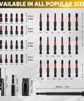80 Piece Magnetic Impact Nut Driver Set With SAE And Metric Bits, Socket Adapters, Bit Holder, Universal Sockets