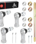 Left And Right Tie Rod End Kits For TRX350 Rancher 350 And TRX400 Rancher 400 OEM Style Replacement Direct Fit Steering Ends Beefy Build For Easy Install Includes Both Sides For Precise Alignment, metal rod ends, nuts and cotter pins