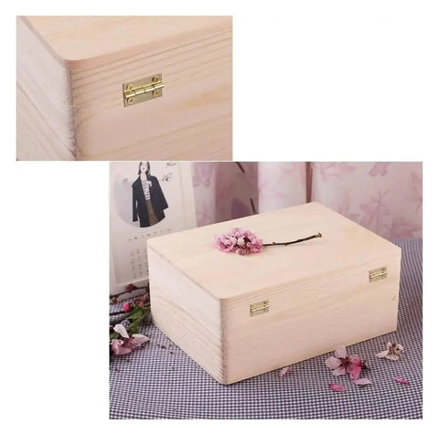 Wooden box with 10 Pcs Mini Cabinet Drawer Butt Hinges Brass Connectors For Jewelry Chests And Wooden Boxes, decorative floral accent