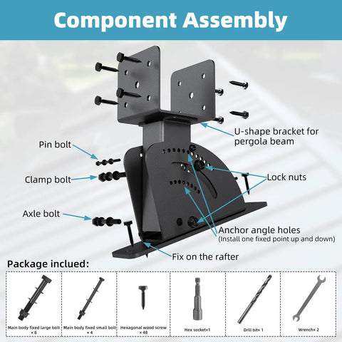 Beefed Up Heavy Duty Roof Riser Brackets Kit For 4x4 And 4x6 Timber Posts That Delivers Real Stable Support For Your Patio Pergola Includes Complete Accessory Set