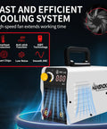 130A Mini Stick Welder 110V Arc Welding Inverter, ultra lightweight 5 lb, with hot start and anti stick features, side view