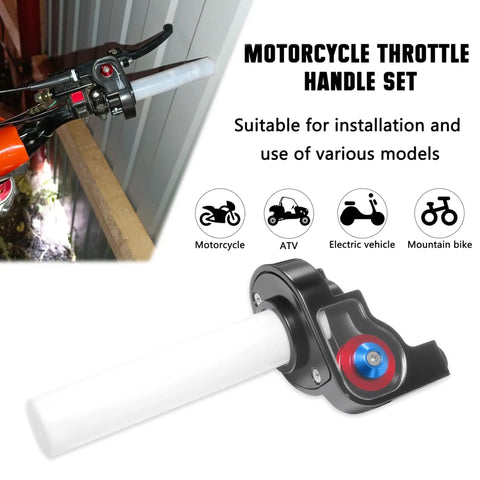 See Through 7/8 Inch Throttle Twist Grips With See Through Throttle Cable Box And Adjustable Clamps Universal 22mm Fit For Off Road Dirt Pit Mini Bikes And Mini Motocross Machines Red Type A Easy Install