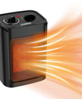 Two In One Portable Space Heater With 1500W And 1000W Settings, Quiet Ceramic Heater With Integrated Fan, small and compact