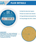 Rosin Paste Soldering Flux For Electronics No Clean Lead And Lead Free 2 oz label and crystallization details