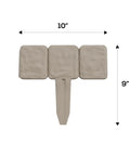 10 Piece Outdoor Garden Edging Border Set With Interlocking Stone Trim And Stakes For Flower Beds And Walkways 8 Foot Border Kit In Putty Color Easy Install Landscape Edging showing single piece with dimensions