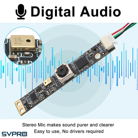 8MP USB Webcam With Microphone Autofocus For PC, Laptop And Laser Engravers, Plug And Play Camera Module circuit board close-up