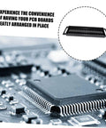 Close-up of a circuit board with a bubble showing Circuit Board Storage Stand Pack Of 4 ESD Rack Anti Static Shelf PCB Holder.