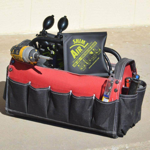 Inflatable Air Shim Pry Bar And Leveling Tool For Window Door And Cabinet Installations 300 LB Capacity in a tool bag