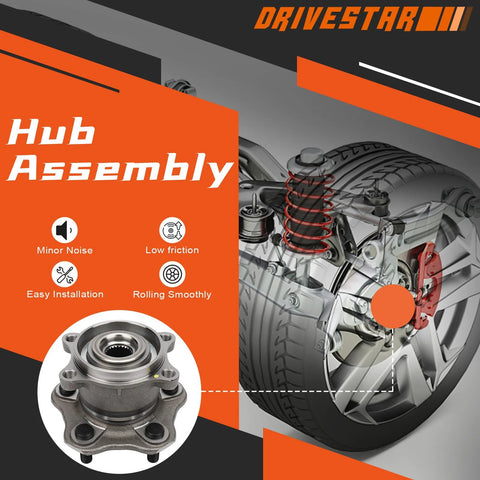 Two Pack Rear Wheel Hub Bearing Assembly For AWD Nissan Juke 2011 2014 And Rogue 2008 2013 Left And Right Sides Non ABS 5 Lug