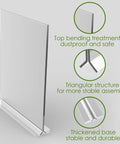 8.5 By 11 Acrylic Sign Holder Three Pack Vertical Double Sided Display Stands Clear For Desk And Counter Use Boss Level Visibility
