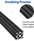 20 Pcs Aluminum Extrusion 1220 Millimeters 48 Inch Black Anodized European Standard Linear Rail T Track Profiles for 3D Printers and CNC