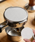 Hella Smooth Reusable Stainless Steel Coffee Filter Fine Mesh Compatible With AeroPress And Ultra Fine Brewers 51Mm in a portafilter.