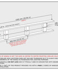 Diagram of 60 Inch Long Modern Matte Black Stainless Steel Door Handles And Front Door Pulls dimensions and mounting specs.