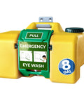 8 Gallon Portable Eye Wash Station With Wall Mount OSHA Compliant Emergency Eyewash With Mirror And Dual Spray Nozzles Quick Rinse