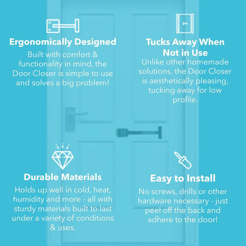 Accessible TPull Door Closer With Easy Grip Swiveling Handle For Interior Or Exterior Doors No Fuss Durable High Density Plastic Build Pain Free Operation Features