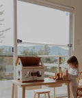 Installed Two Pack Sliding Glass Door Security Bar Adjustable White Updated Model Fits 16.5 To 51 Inches For Home Safety