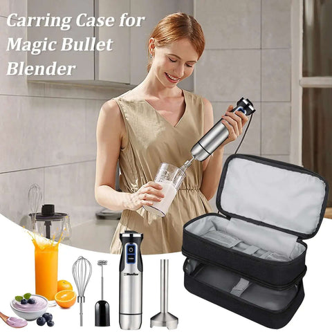 Solid Dustproof Storage Bag For Hand Blender Slick Carrying Case For Immersion Blenders, spacious design with smooth nylon surface.
