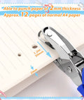 Two Pack Round Hole Punch Set For Scrapbooking And Card Making showing blue puncher making precise 1/4 inch hole in paper