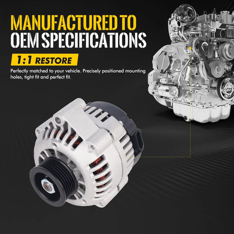 Plug And Play Replacement Alternator For Cadillac Escalade 2002 2004 Escalade EXT 2002 2004 ESV 2003 2004 Chevrolet Astro 2001 2004
