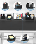 5 In 1 Desk Pad Organizer Set With Large Mouse Pad, Phone Stand, Cup Holder, Pen Holder, Storage Box And Card Case displayed on table