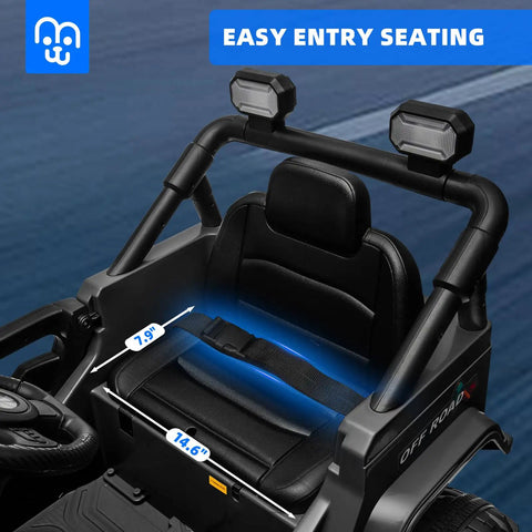Awesome 12V Kids Electric Ride On Truck With Remote Control Dual 35W Motors seat with safety belt and easy entry seating