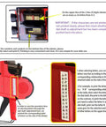 2 Line 20 Digit Price Label Gun With A Z Letters All In One Pro Grade Pricing Labeler showing label settings and numbering wheels