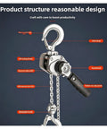 Compact Aluminum Alloy Wrench Hoist That Crushes Heavy Loads With Ease Includes 3 Meter Cable showing design features and components.