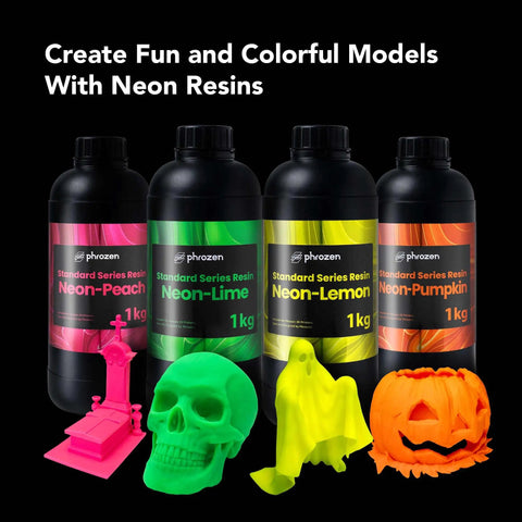 Hella Vivid 405nm UV Curing 3D Printer Resin For Dlp Lcd Printers Neon Pumpkin Photopolymer Print Smooth Miniatures Jewelry And Prototyping Parts That Gonna Look Absolutely Sick And Hold Tight To Your Creations