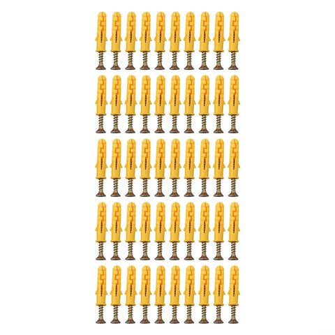 Heavy Duty 50 Piece Drywall Anchors And Screws Kit For Plasterboard Walls, Hang Shelves And Picture Frames Like A Pro With M6x40mm Expansion Bolts
